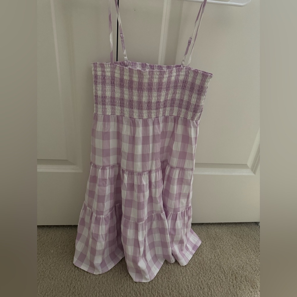 BB Dakota Lavender Checkered Dress